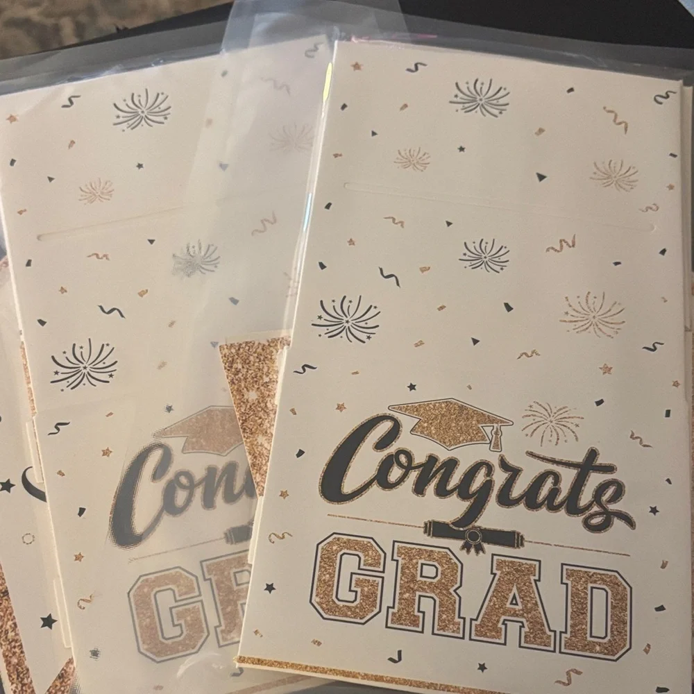 Graduation Party Card Box - Black, Gold, and White (includes 2 boxes) 057
